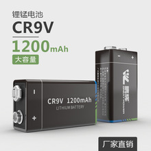 鹏辉厂家直供 CR9V-P 1200mAh 9V 锂锰电池 一次锂电池，圆柱电池