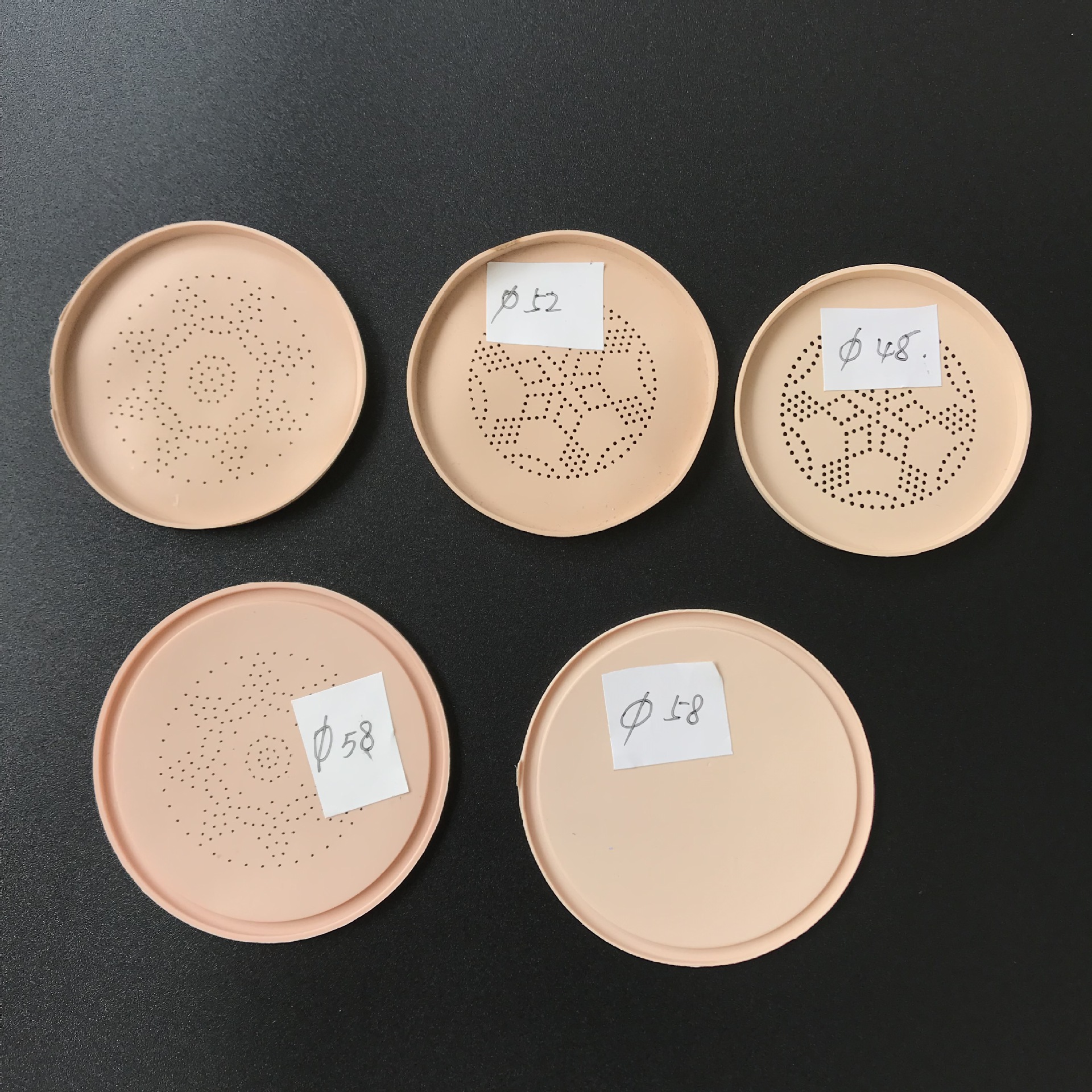 Silicone Products Factory Cosmetics Packaging Air Cushion BB Box Silica Gel Filter Screen Mushroom-Shaped Haircut Seal Silicone Gasket Spot