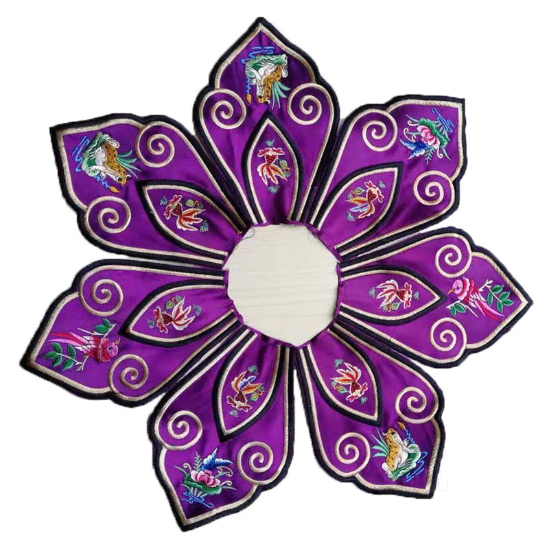 汉服云肩民族风图案刺绣贵妃披风云肩刺绣绣布裁片绣花名族刺绣