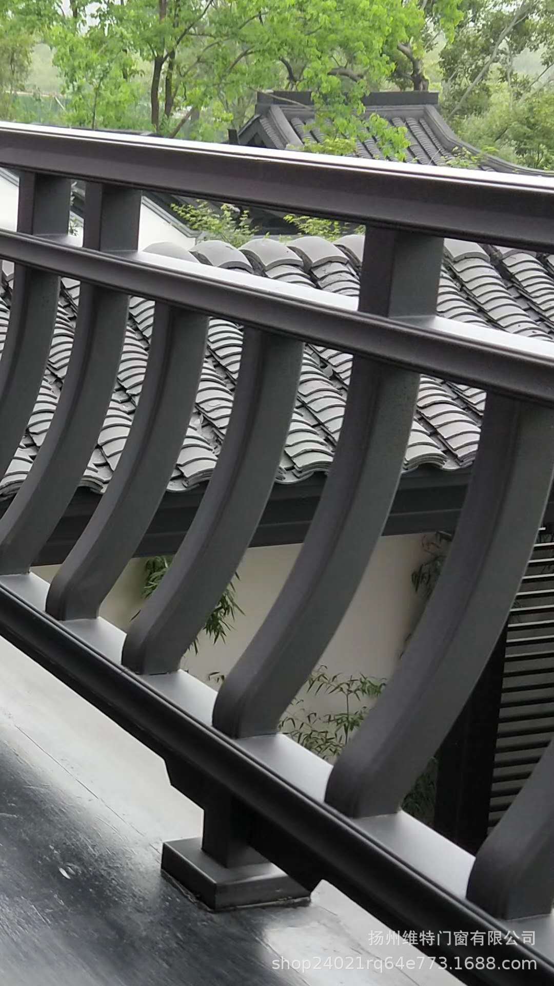 中式美人靠铝合金吴王靠长廊靠栏廊椅飞来椅鹅颈椅园林建筑