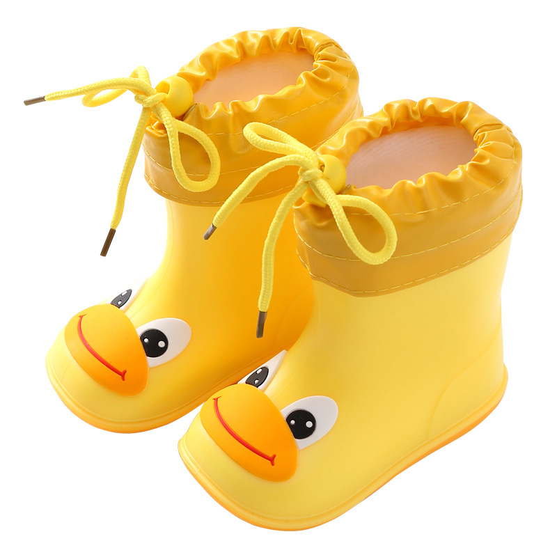 Cute Lightweight Velvet Detachable Baby Rain Shoes