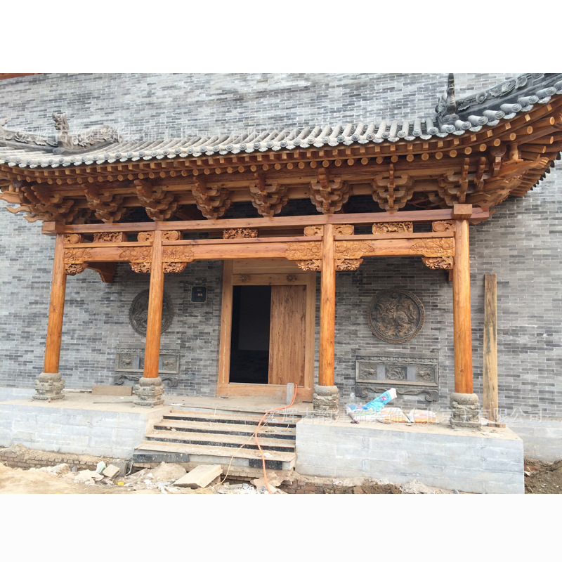 仿古斗拱门楼供应 木制山西斗拱门楼 厂家承接木结构古建门头装饰