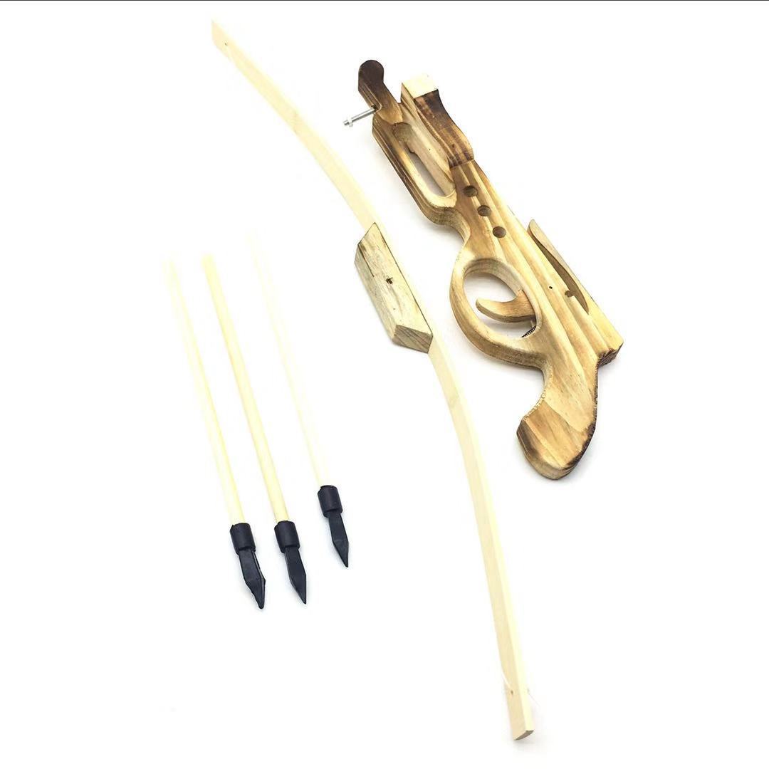 厂家直销儿童手枪玩具弩木弩吸盘弩枪十字弩模型橡胶箭头无杀伤力