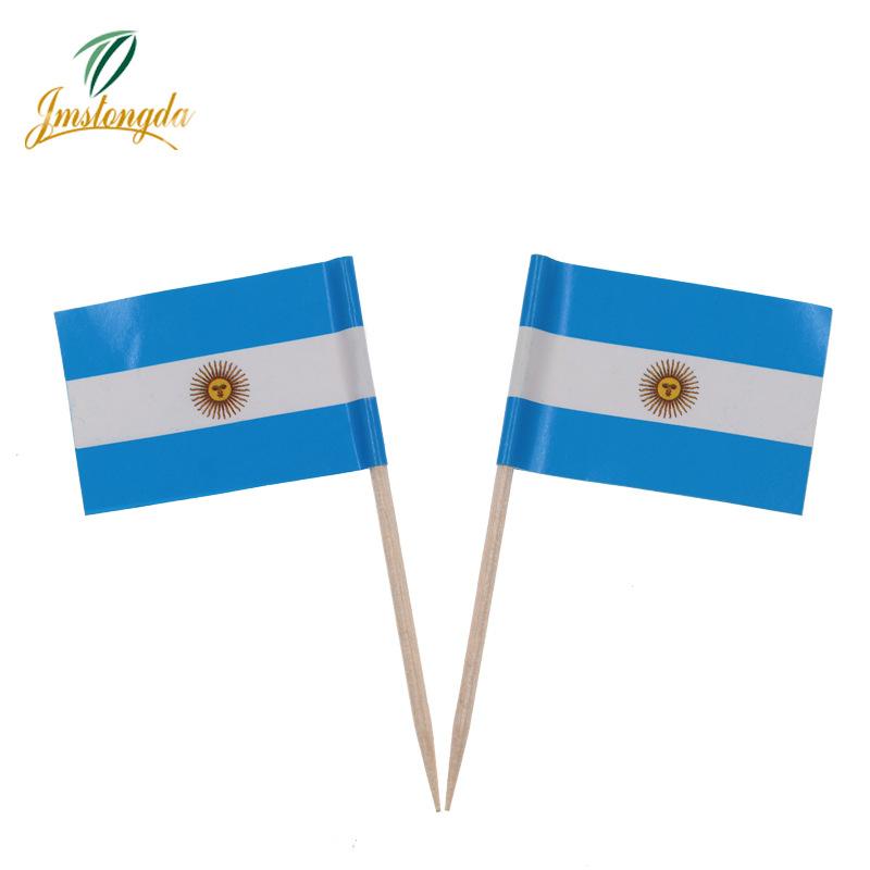 Argentina Flag Mini Toothpick Flag Bar Party Restaurant Hall Can Be Used for Sandwich Ice Cream Fruit Plate, Etc.