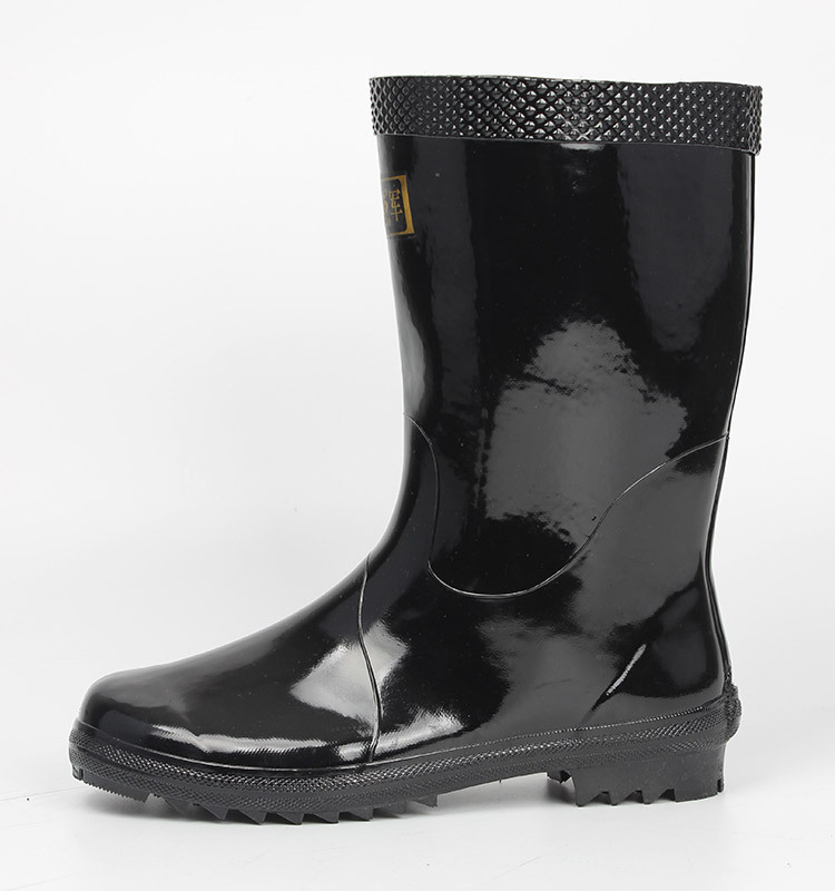 正品3539雨鞋男中筒防滑水靴耐磨防水鞋加厚工作劳保鞋全橡胶雨靴