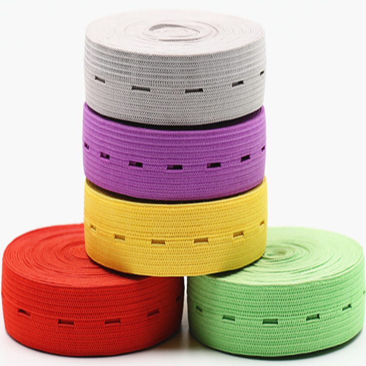 平纹勾边松紧带38mm弹力带2cm彩色钩编松紧带25mm白针织松紧带宽