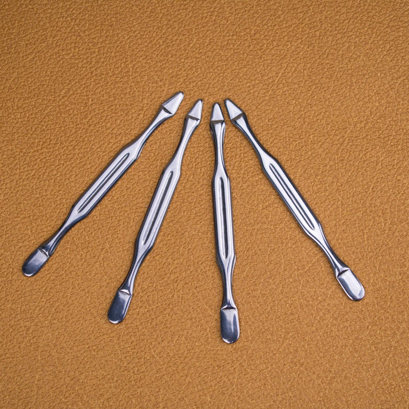 厂家批发不锈钢双头挑大小钢推关刀死皮推手泥指甲挑双头推去死皮