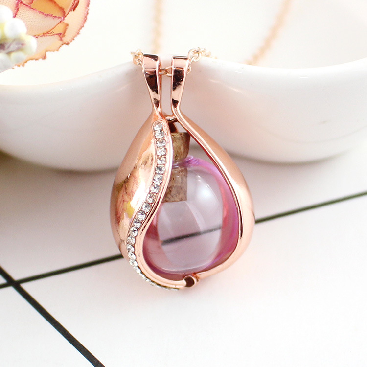 diy装饰配件可打开镂空魔盒天使之泪玻璃球相盒许愿瓶锁骨链吊坠