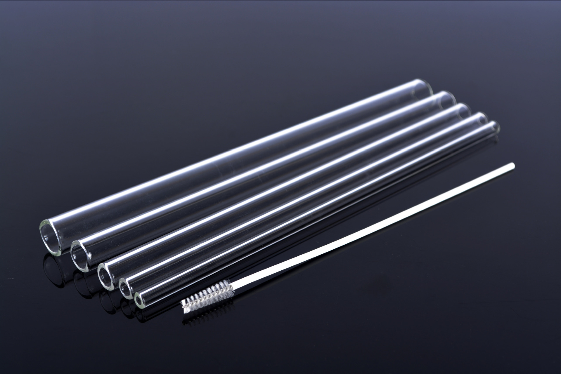 厂家供应 透明玻璃直管彩色吸管办公喝水果汁饮料 儿童吸管 ins风