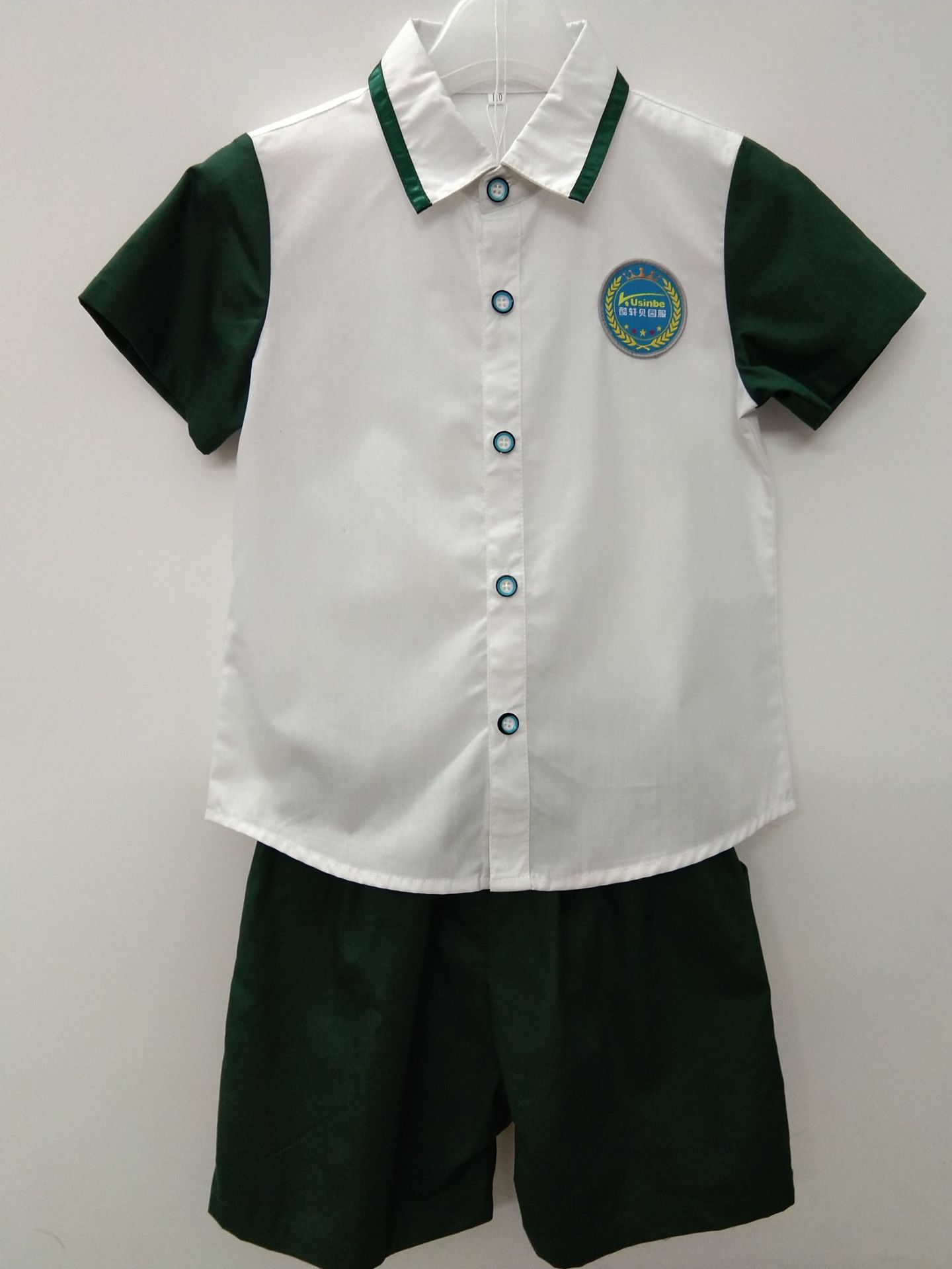 2021童装幼儿园夏季园服高端礼服衬衣套装夏装新款校服厂家定制