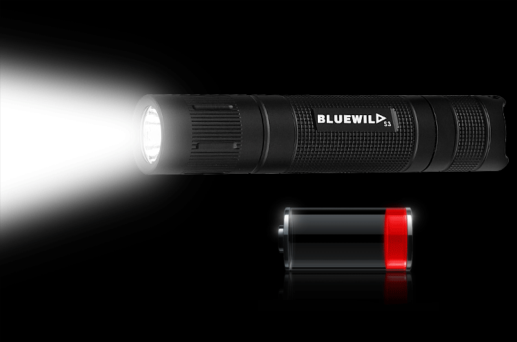 bluewild手电筒强光远射 充电自行车车前灯 ipx-7级防水t6高亮led