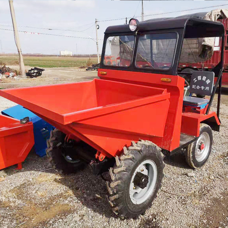 一吨工程前翻斗车单缸柴油电启动四轮翻斗车环卫自卸加高车-阿里巴巴