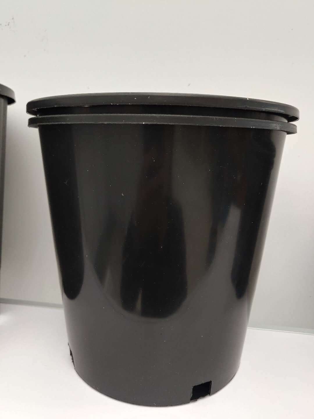 pp塑料黑色 高1加仑盆加厚花盆对折不破花卉生产育苗塑料花盆园艺