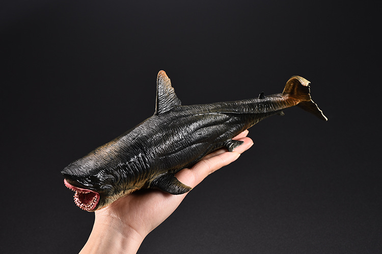 新款仿真海洋动物模型玩具 巨齿鲨大白鲨 史前巨齿鲨模型摆件跨境
