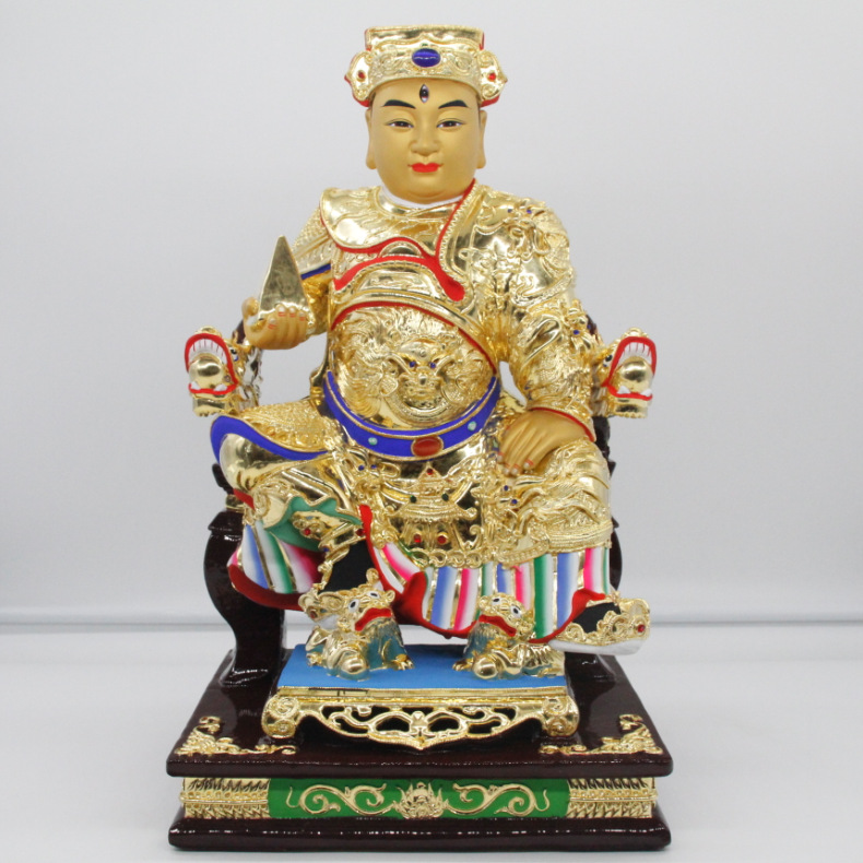 厂家直销香樟木华光菩萨五显大帝佛像摆件工艺品招财风水摆件定制