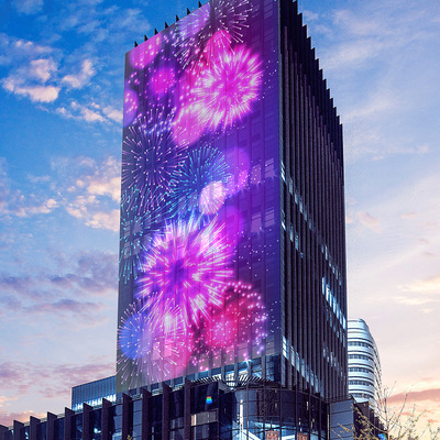 led玻璃幕墙屏 led微光栅屏 led显示屏 led透明屏 led透明贴膜屏
