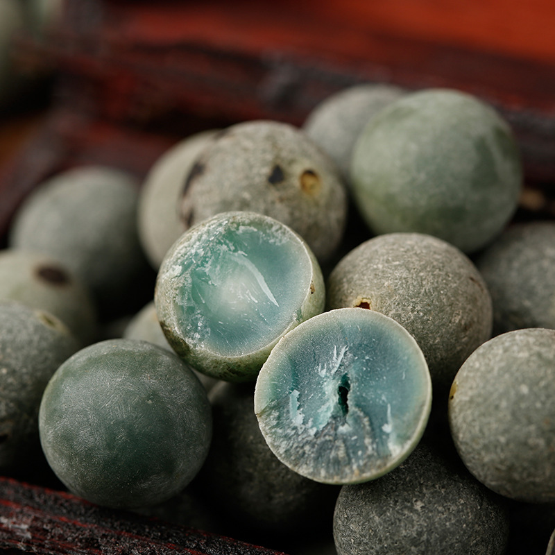 风化绿菩提根原籽diy佛珠手串手链 菩提子原籽散珠配饰件按斤批发