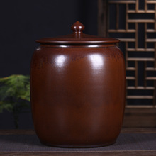 景德镇窑变陶瓷米桶食品陶瓷密封罐家用陶瓷米缸面粉储物罐带盖罐