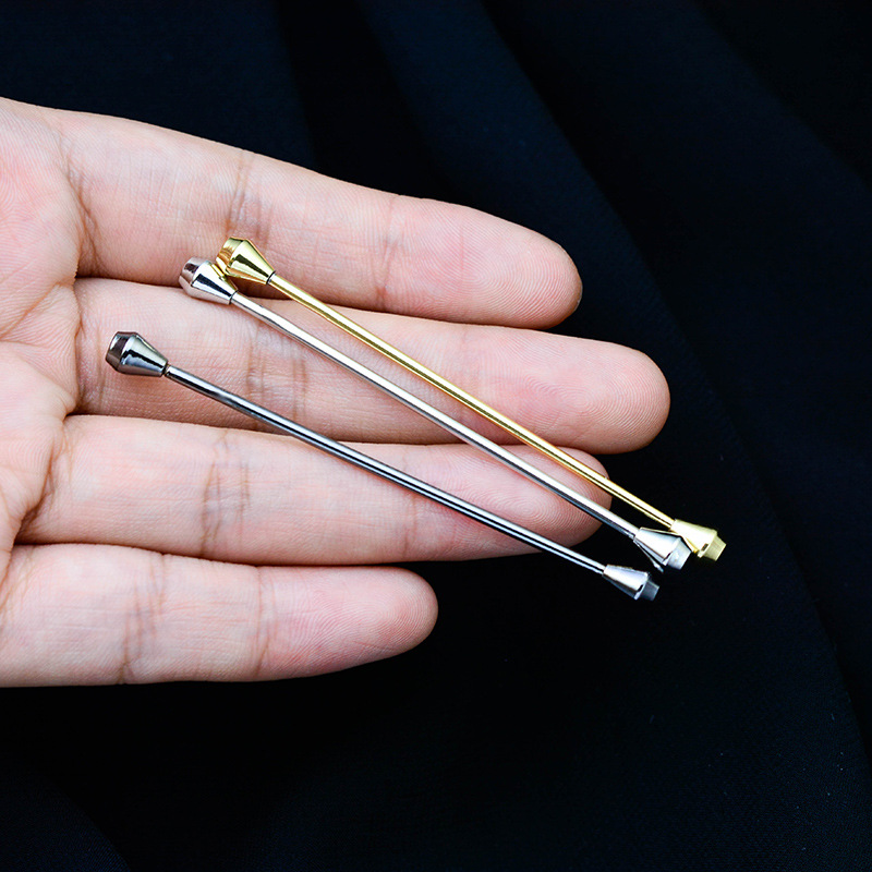 【经典款】圆锥头一字螺旋扣领针领花欧美男士正装法式衬衫领带棒