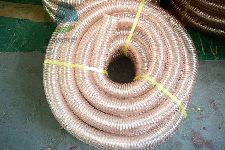 厂家直销雕刻机吸尘管 扫地车吸尘管 pu钢丝软管 木工吸尘通风管