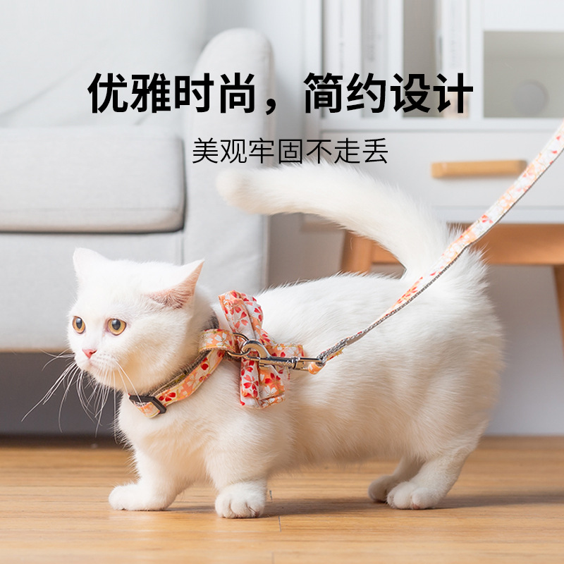 Cat-Related Products Japanese Butterfly Vest Style Hand Holding Rope Nylon Ribbon Cat Chest Strap