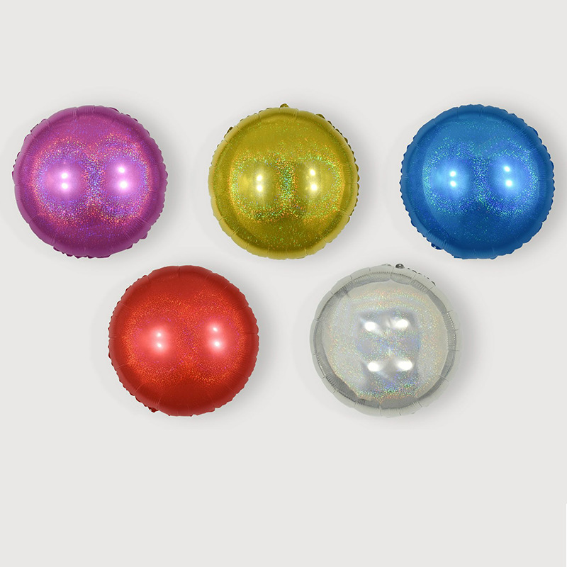 铝膜10寸四角星18寸镭射桃心18寸镭射五星派对装饰批发气球