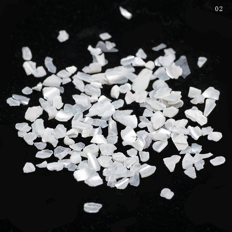 新款网红美甲贝壳碎片 饰品指甲贴钻石头白色薄太热贝壳鲍鱼片