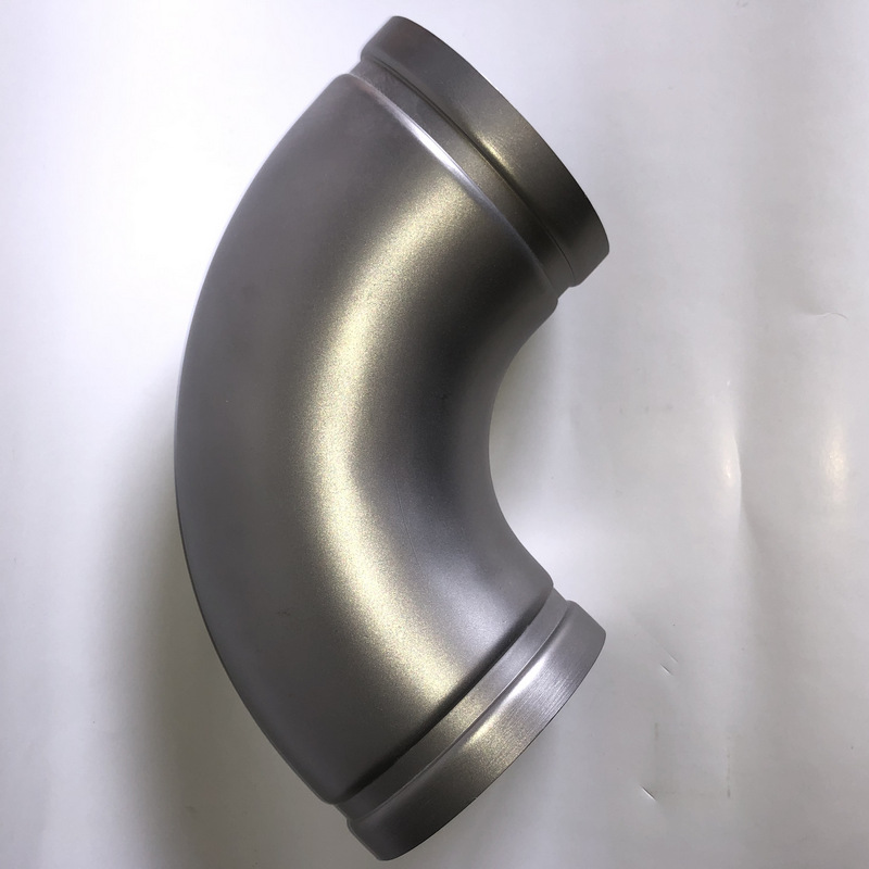 厂家定制304薄壁不锈钢管90°沟槽弯头卡箍不锈钢弯头dn100