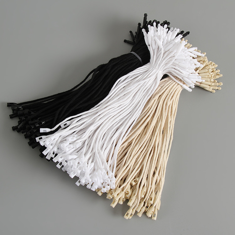 吊牌挂绳棉线衣服吊绳子弹头棉绳吊粒服装吊牌绳子定做粗绳手穿绳