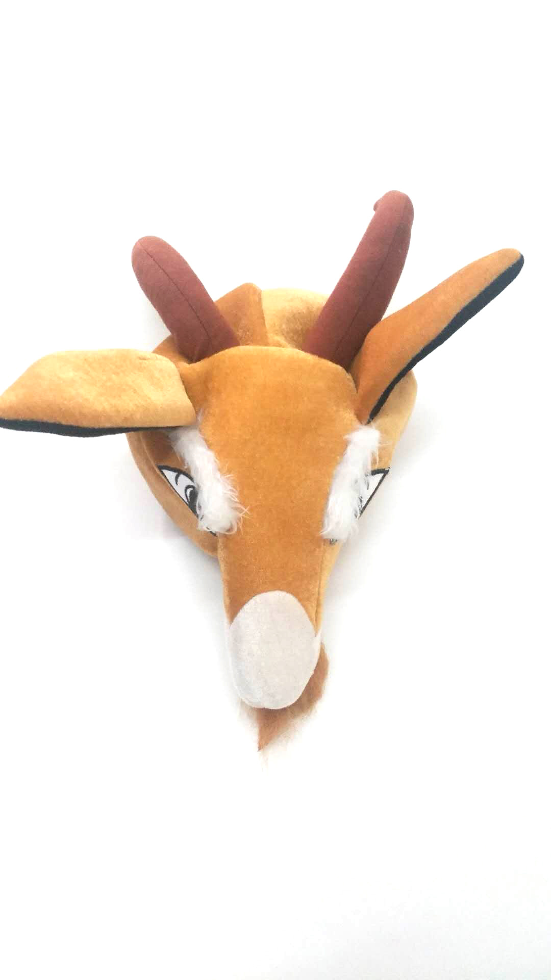 圣诞节羚羊毛绒帽子万圣节狂欢节日舞会演出道具毛绒羚羊帽子头套