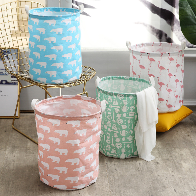 Home Fabric Dirty Clothes Basket Large Foldable Laundry Basket Portable Bathroom Storage Basket Clothes Storage Basket Wholesale