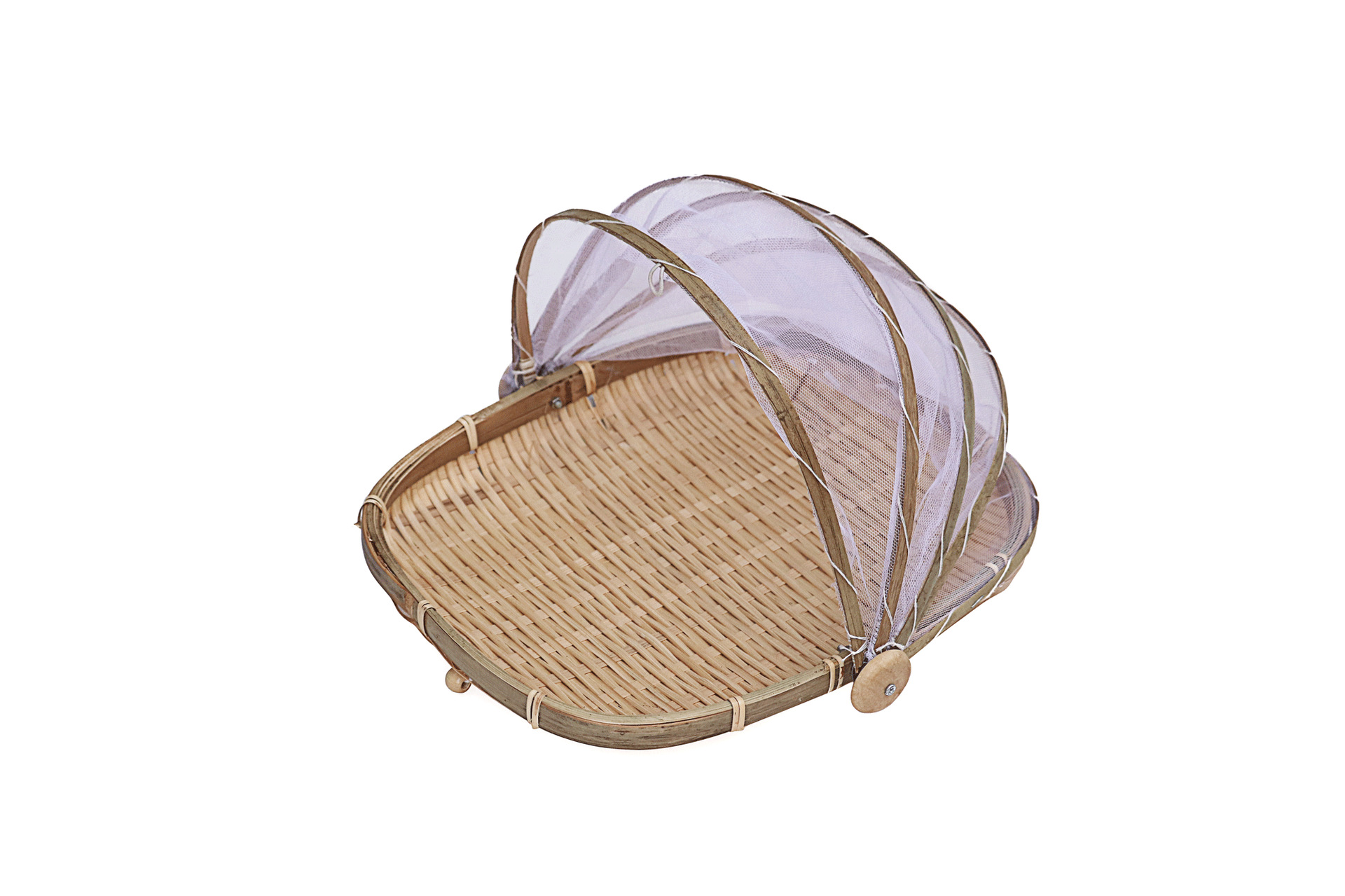 客厅家用馒头框圆簸箕竹编收纳筐防虫农家竹制品竹筛子长方形簸箕