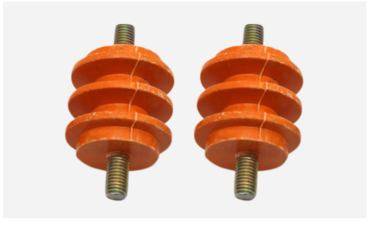 m8/m10低压树脂绝缘子两头带杆黄色低压绝缘子配电箱专用绝缘子