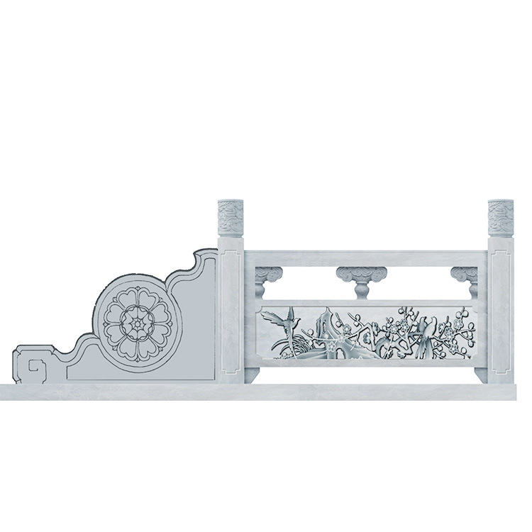 抱鼓石石栏杆天青石福建青草白玉石栏杆 石狮子柱头石雕栏杆栏板