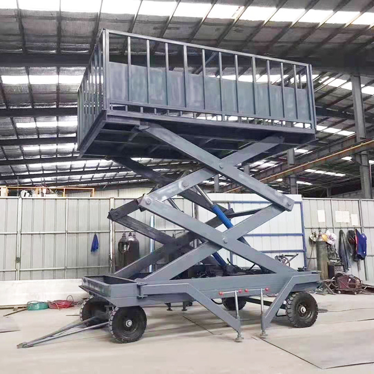 移动式升降机养猪场电动液压斜坡赶猪台养殖场用装卸货物卸猪台