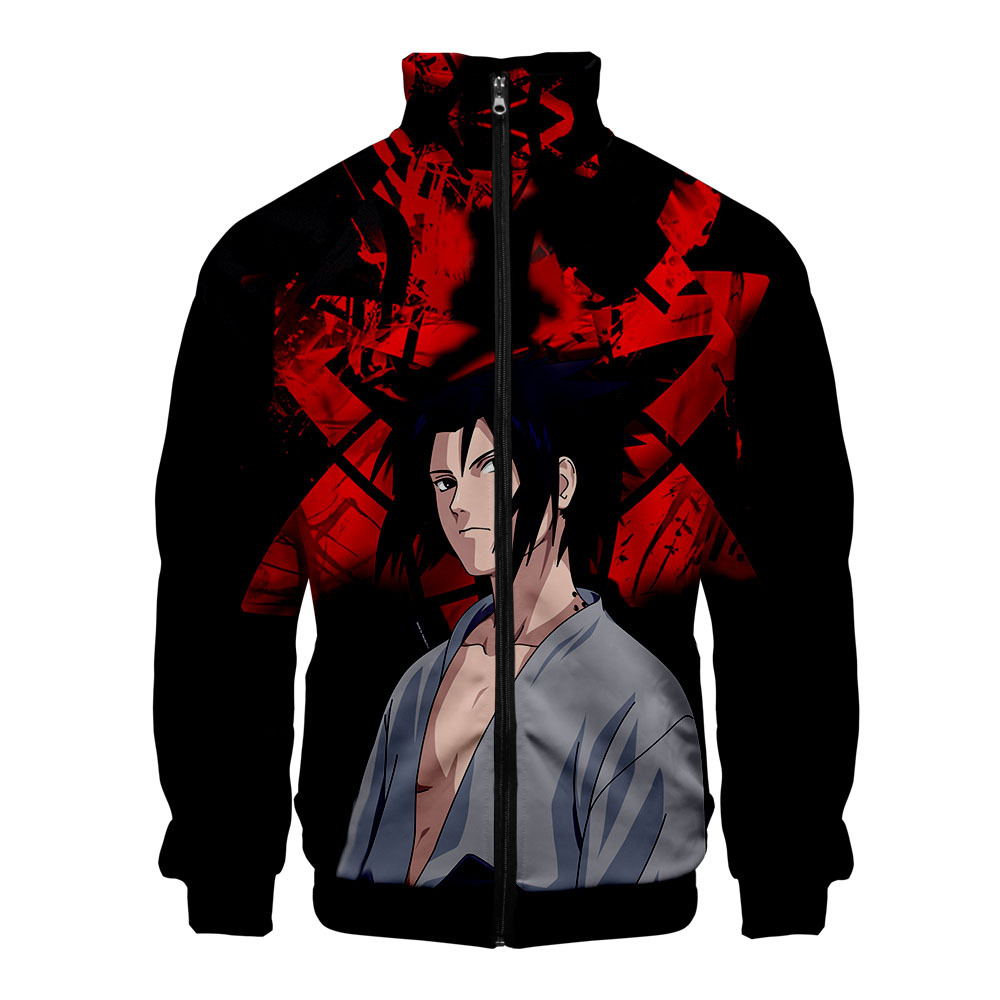2019跨境 日本动漫火影忍者naruto周边休闲男士立领夹克外衣