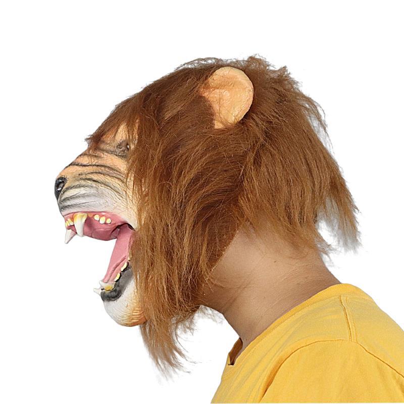 2019王者归来狮子王雄狮乳胶面具动物面具万圣节派对面具厂家批发