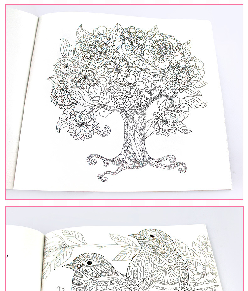 神奇魔法涂色系列全6册神秘花园奇幻森林手绘减压创意涂鸦涂色画