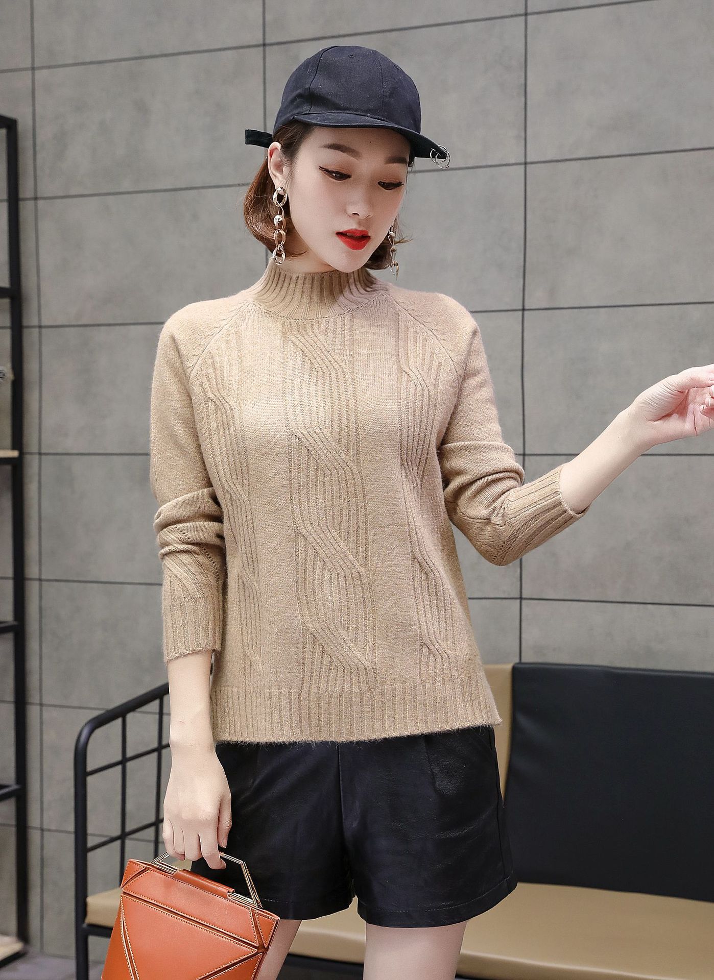 芯秋打底毛衫女士新款针织衫毛衣女春秋冬装女上衣慵懒厂家直销