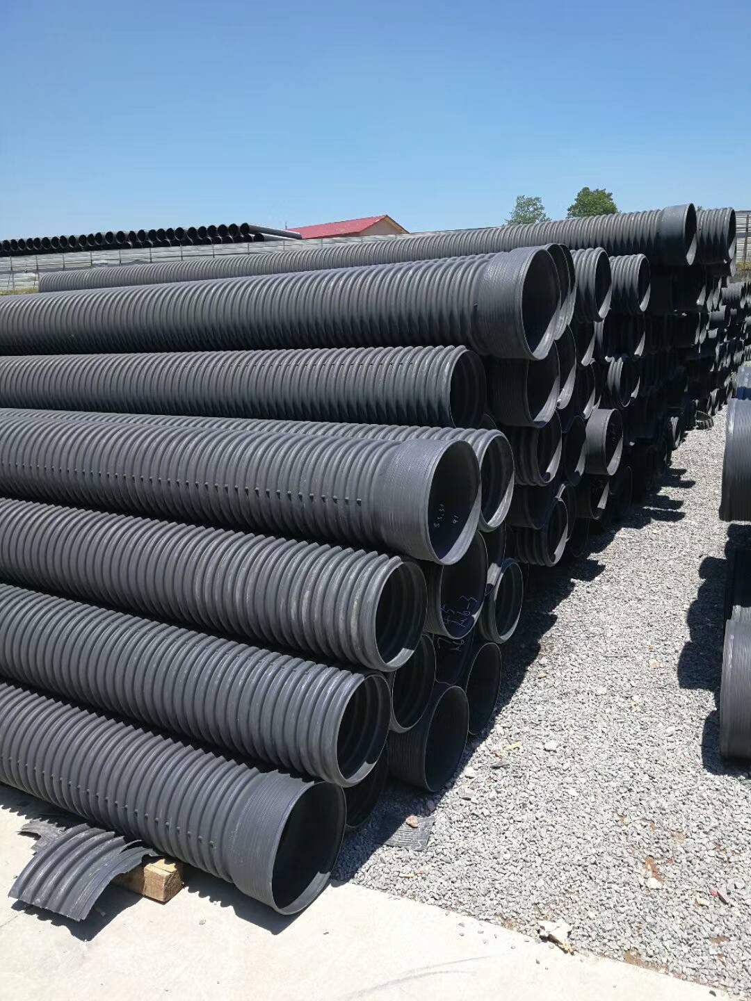 罗源福清批发供应 hdpe双壁波纹管 带扩口 200-800mm波纹管