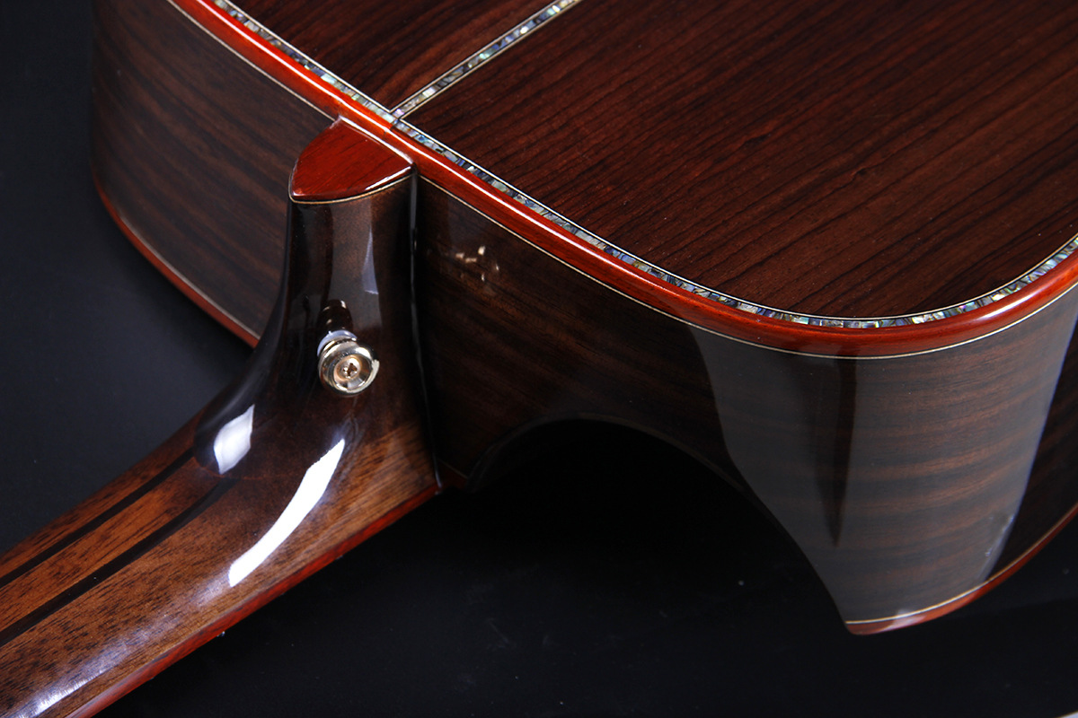 厂家供应木吉他41寸红松玫瑰红木包边全单民谣拨弦乐器生产批发