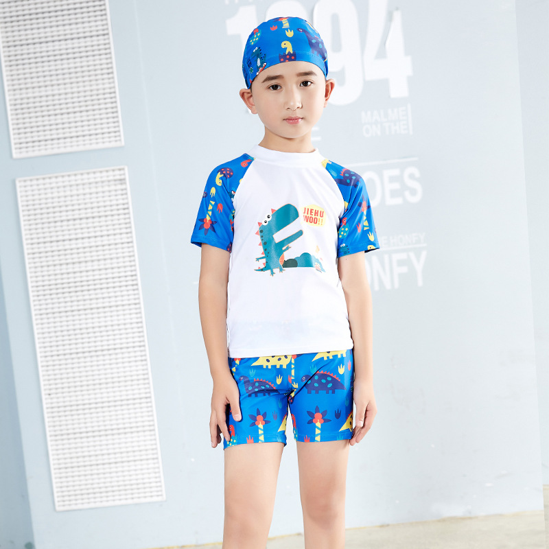 Jiehu Children's Swimsuit Three-Piece Cartoon High Elasticity Boys and Girls Swimsuit Swimming Trunks Jh2801 Children's Swimsuit