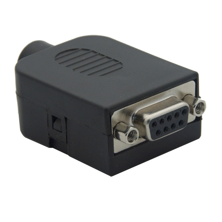 免焊接 串口头 db9 rs232 rs485 插头 公头 母头 送5合1软尾塞