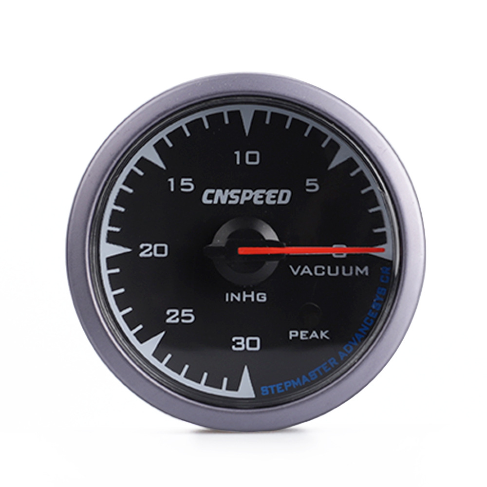 2019新款汽车改装涡轮真空表 2.5寸(60mm)七彩鲨鱼表盘真空表