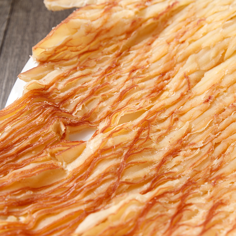 厂家出口产品口感鲜美丽老少皆宜休闲零食网商250g风琴鱿鱼板