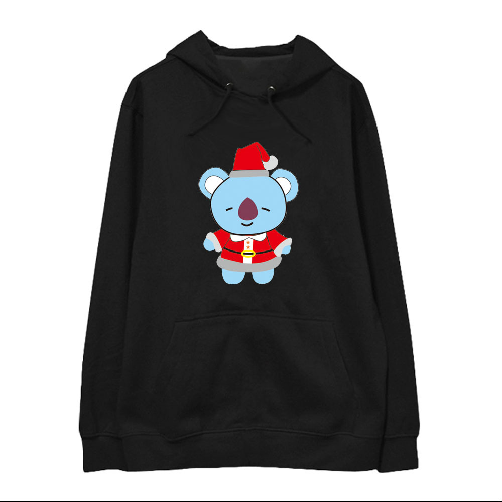 防弹少年团卫衣周边圣诞节新款连帽衫卡通可爱外套春秋薄男女