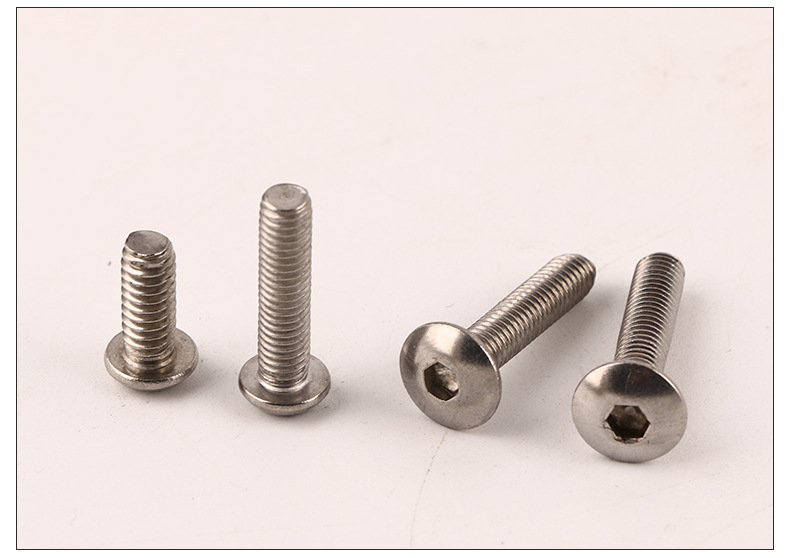 不锈钢机钉 大扁头内六角家具螺丝 机螺钉 紧固件可来图加工