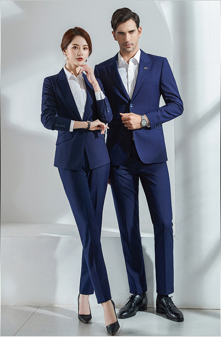 2020秋冬新款职业装套装男女同款西装商务正装加大码销售工作服