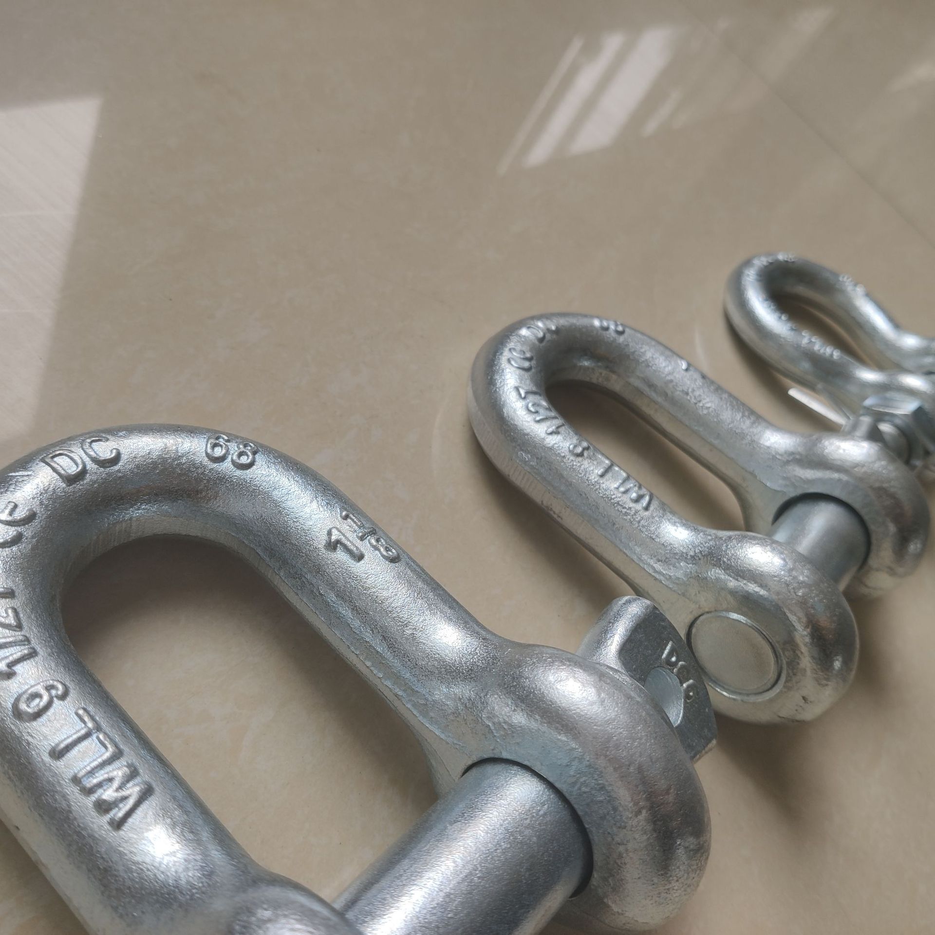 长体卸扣特殊定制卸扣农用渔业专用卸扣d型大开口大内高卸扣高强