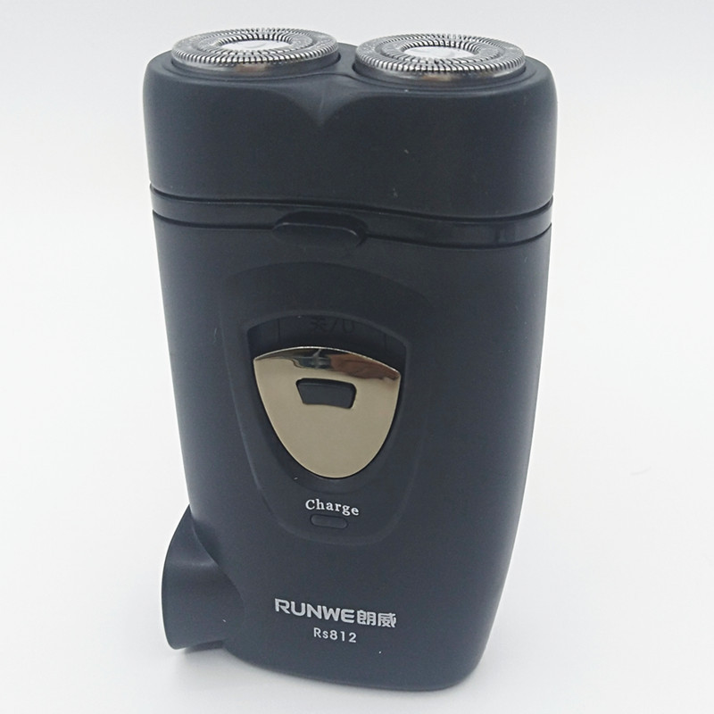 朗威充电式电动剃须刀rs812旋转式二刀头rs813男士刮胡刀runwe